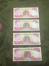 100000 Iraqi Dinar 100,000 (4 x 25,000) Circulated!! VGC
