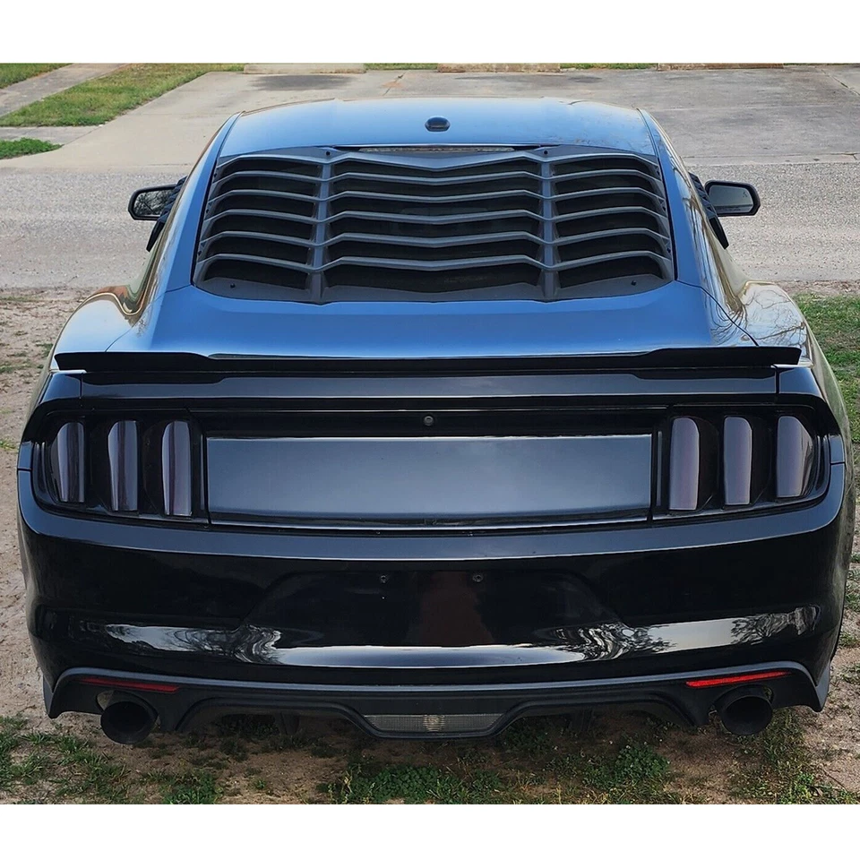 Gloss Black For 2015-2023 Ford Mustang GT Rear Trunk Decklid Panel Trim Cover Foto 3 de 4