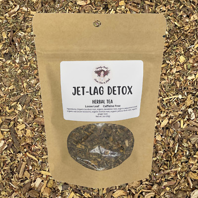Jet-Lag Relief Loose Leaf Herbal Detox, Caffeine Free, Tea for Jet Lag