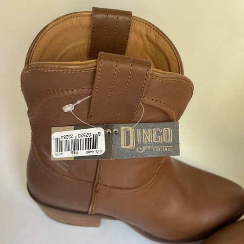 Dingo Seguaro Round Toe Cowboy Booties Womens Brown Casual Boots Size 8.5 - Picture 7 of 15