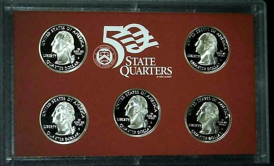 2006-S US Mint State Quarter Silver Proof Set 5 Coins 21ohoc0928-2 - Image 4 of 4