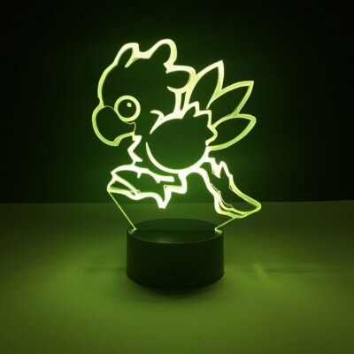 New FINAL FANTASY Chocobo 7 Color LED USB Night Light Anime Collectible 3D Lamp