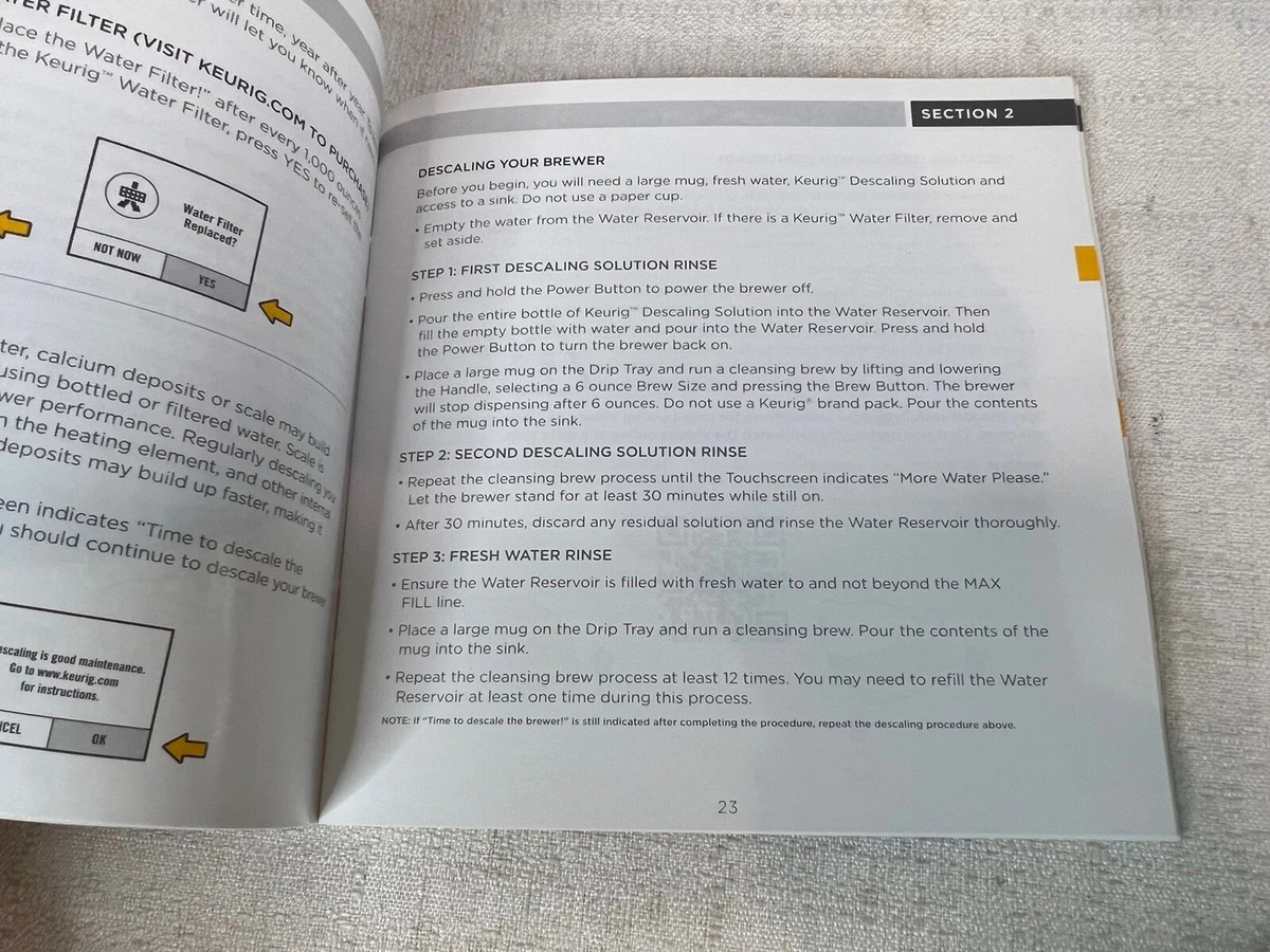 Keurig 2.0 owner's hot sale manual