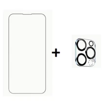 Back Rear Camera Lens + Glass Screen Protector Cover for iPhone 15 Plus Pro Max