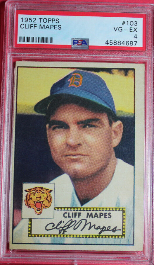 1952 TOPPS CLIFF MAPES #103 PSA 4 VG-EX  DETROIT TIGERS