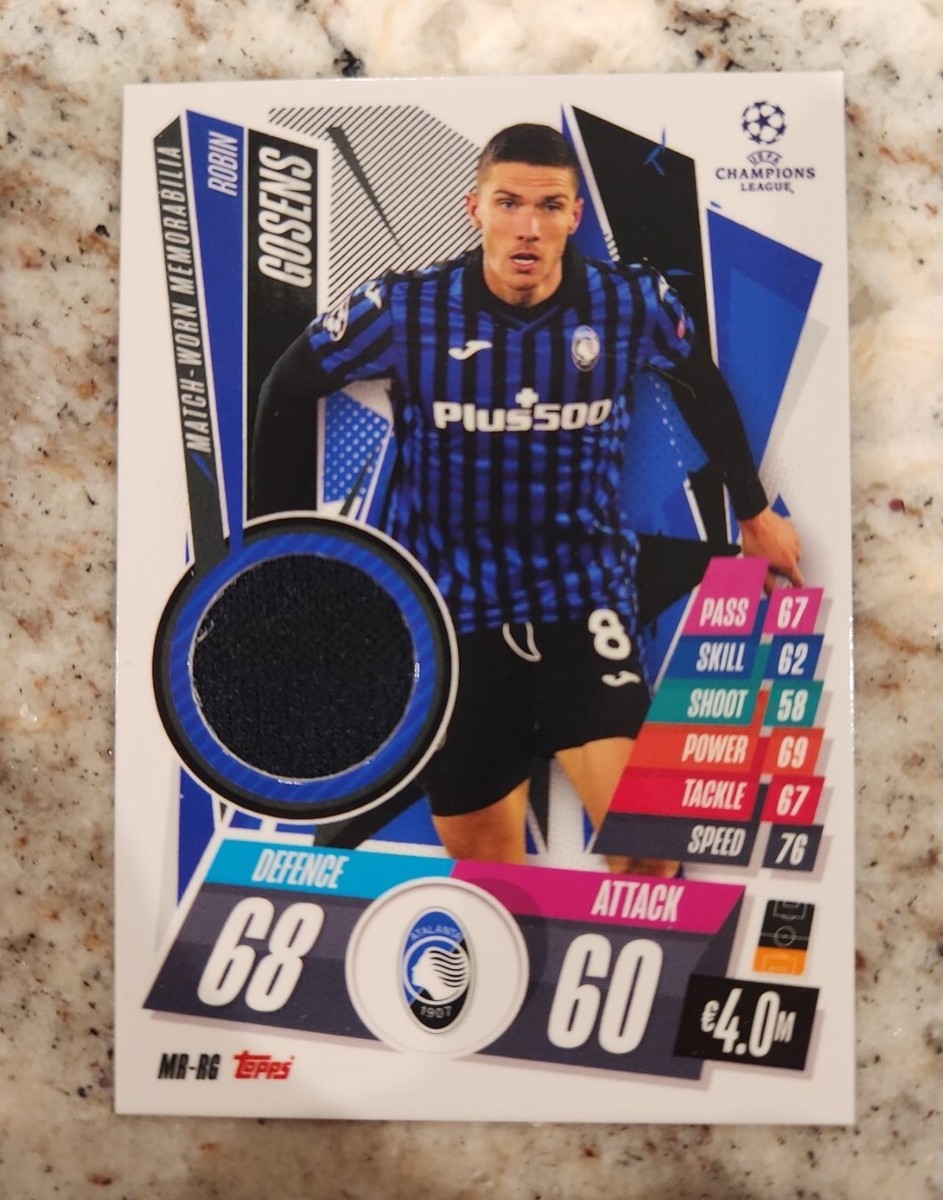 2020/21 Topps Match Attax ROBIN GOSENS Atalanta Germany Match Worn