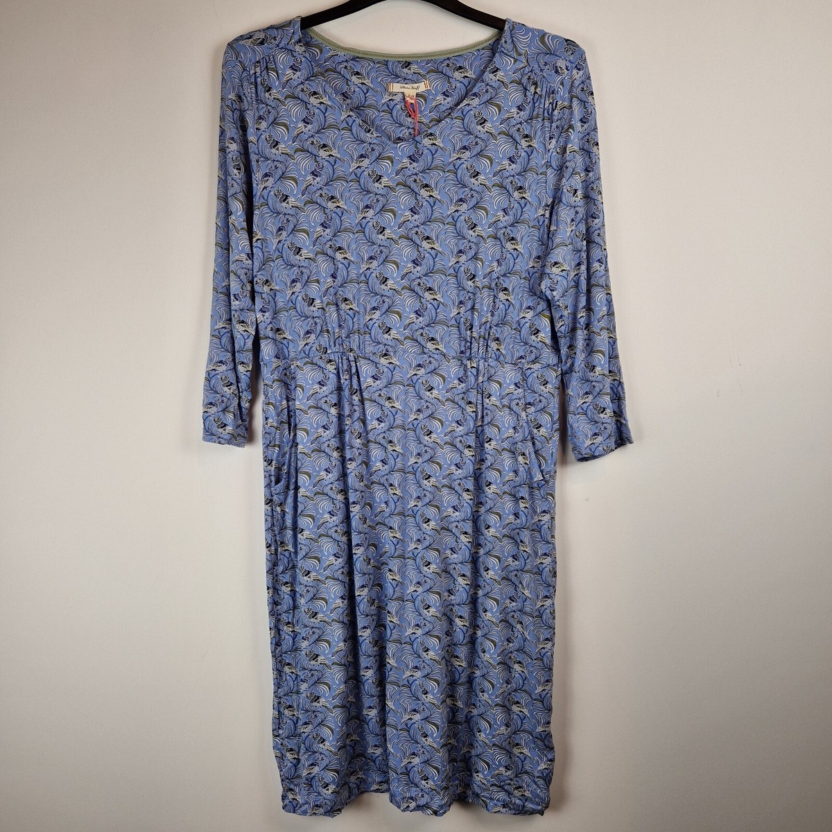 White Stuff Starling bird print blue tallie jersey dress size UK 16 NEW rrp 58 | eBay UK White Stuff Starling bird print blue tallie jersey dress size UK 16 NEW rrp 58 | eBay UK