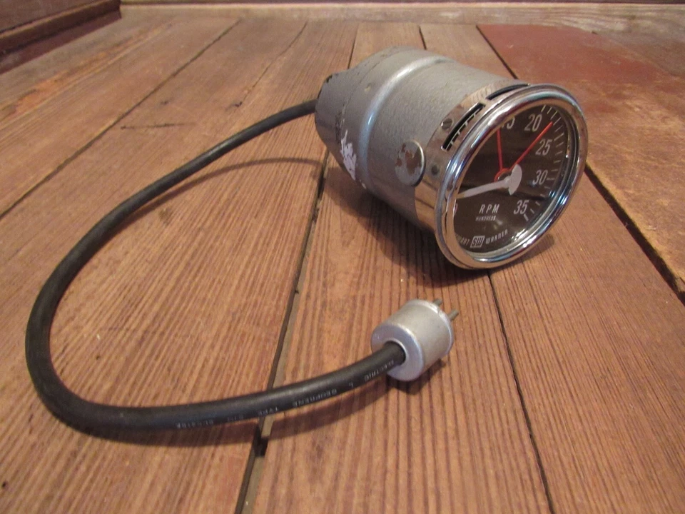 Tacómetro Stewart Warner Vintage años 60 RPM cientos Gasser Hot Rod Foto 3 de 4