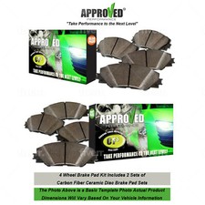 Front and Rear Ceramic Disc Brake Pad Only Set For 2017-2022 Acura ILX