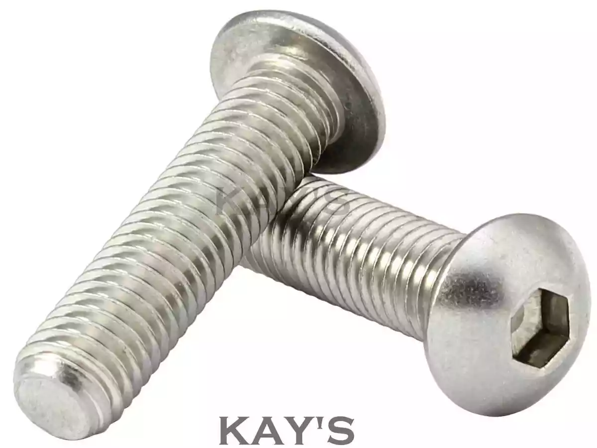 M8 (8mmØ) BUTTON HEAD BOLTS, ALLEN KEY HEX SOCKET SCREWS A2 STAINLESS STEEL  KAYS