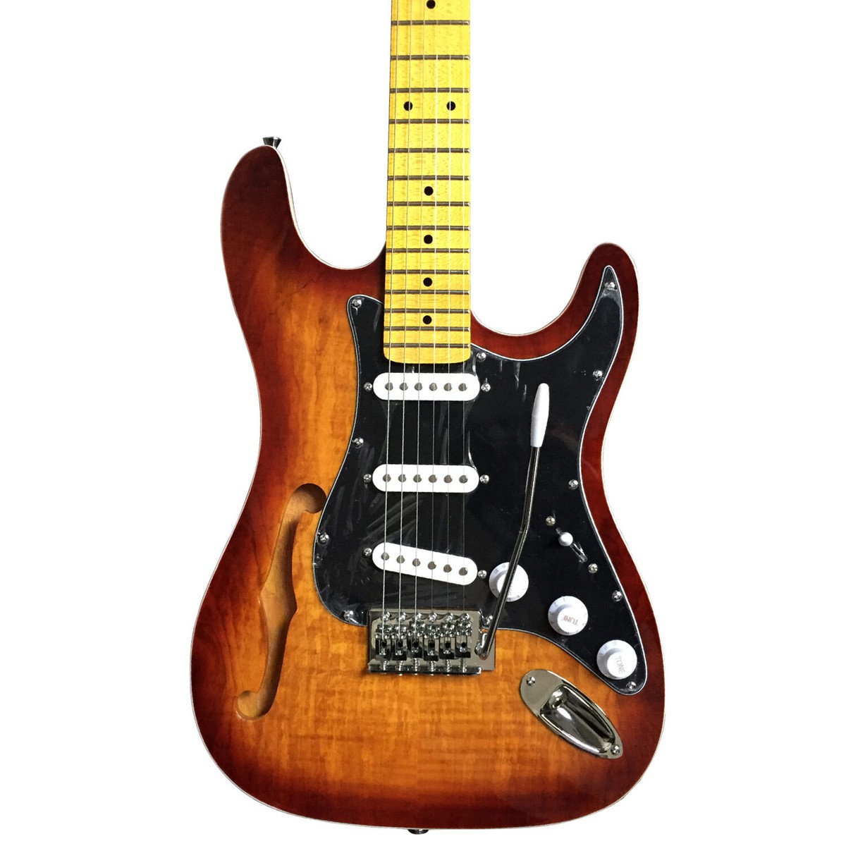 ギター Franchin Guitar Strat Thinline body Thinline Strat Body | Unfinished | CNC Made in Texas | Built