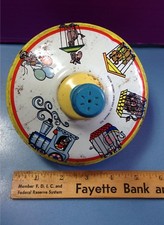 Vintage Ohio Art Spinning Top 304 1 179 Circus Train Theme