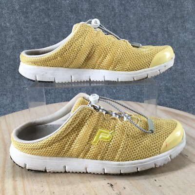 Propet Shoes Womens 9 M Travel Walking Mule Sneakers Comfort W3230 Yellow Mesh