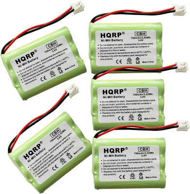 5-Pack HQRP Battery for ATT AT&T TL72308 TL72408 TL74108 TL74208 Cordless Phone
