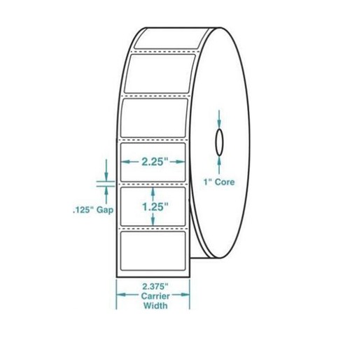 2,25"x1,25" Direkte Thermische Barcode Versandetiketten 1000/Rolle Zebra LP2844 ZP450 - Bild 2 von 5