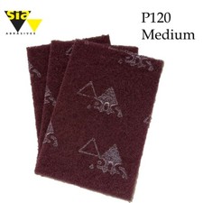 5X Scotchbrite / Webrax / Scouring Sanding Fibral Sanding Hand Pads P120 Medium
