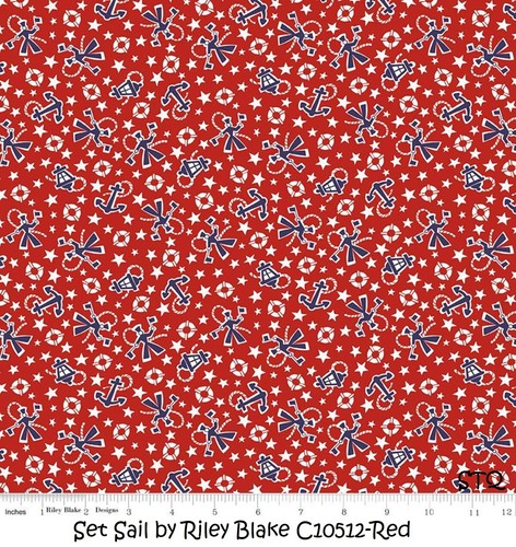 Set Sail American Patriotic cotton Quilt fabric Riley Blake BTY C10510 Cat Dog - 第 3/5 張圖片