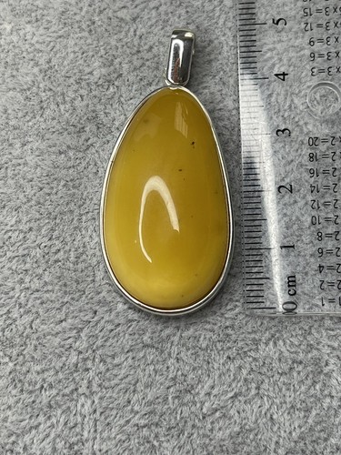 BALTISCHER BERNSTEIN Schmuck. Gelber Bernstein. Eigelb Bernstein ANHÄNGER mit Sterlingsilber - Bild 12 von 12