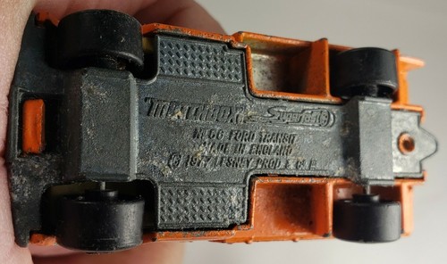 1977 Lesney Matchbox Superfast No. 66 Orange Ford Transit, Made in England - Picture 7 of 8