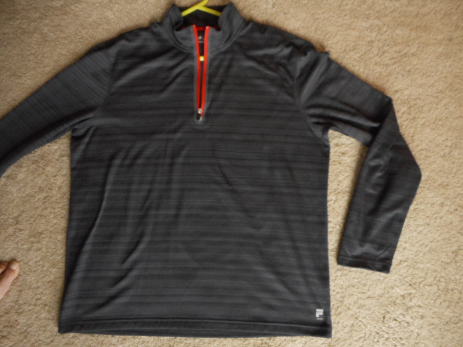 FILA XXL Giacca Cerniera Sportiva Grigio Rosso Cerniera Uomo Poliestere Casual