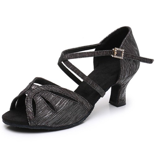Women Ballroom Latin Dance Shoes Ladies Girls Tango Salsa Shoes 5cm heels Indoor - Picture 4 of 16