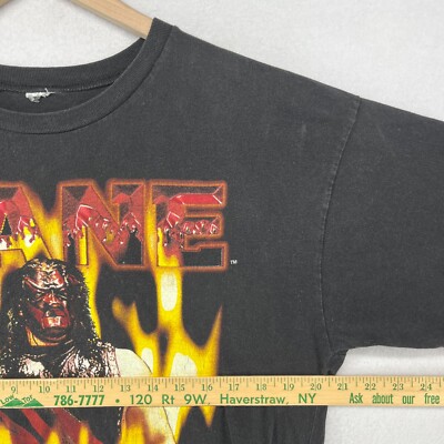 KANE Shirt Adult L World Wrestling WWE WWF Up In Flames 90s