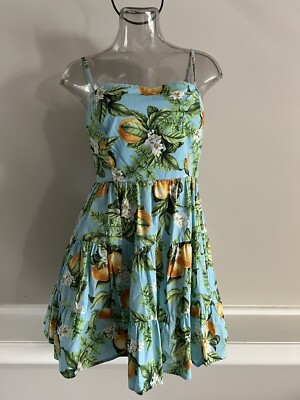 bb dakota orange blossom dress BB Dakota Steve Madden Orange Blossom Print Tiered Strappy Mini Dress Sz  4,6 NWT