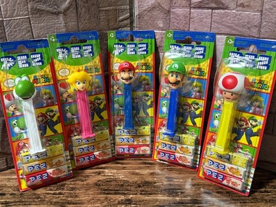 Super Mario Brothers PEZ Set of 5 Nintendo Official Recognition NEW Sealed JAPAN