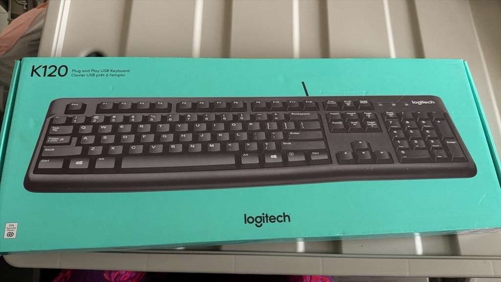 New Logitech K120 Black Wired USB Keyboard P/N: 920-002478