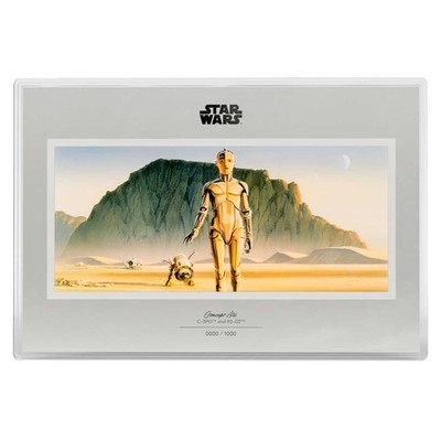 2026 $2 Star Wars Concept Art C-3PO and R2-D2 Foil 1 oz Silver By