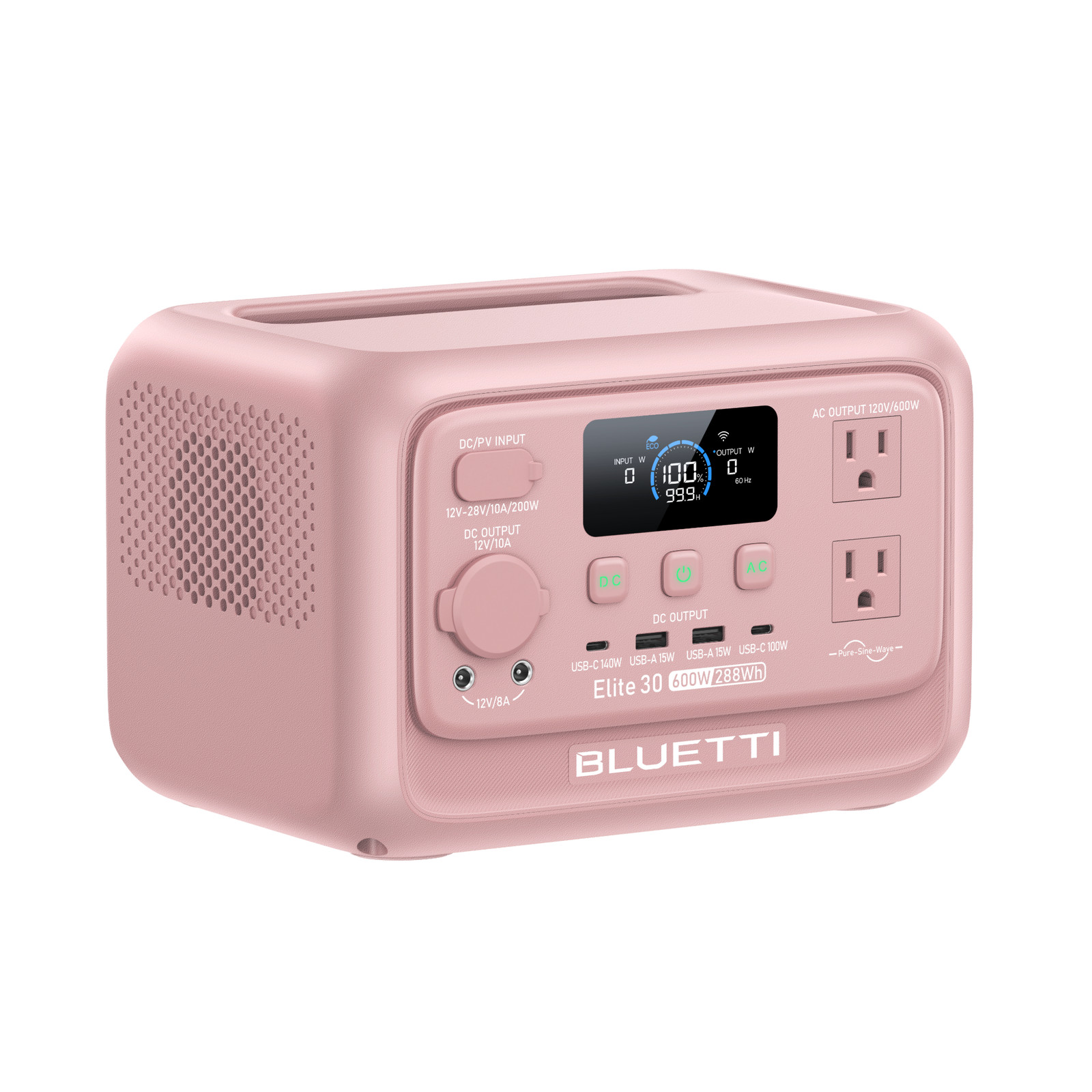 BLUETTI Elite 30 V2 288Wh 600W Portable Power Station Generator for Trip Backup