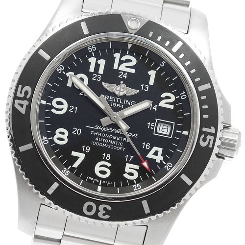 BREITLING Super Ocean II 44 A17392 Date black Dial Automatic M...