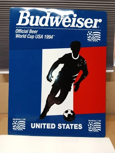 Vintage Collectors Budweiser 1994 World Cup USA United States 24” x 18” Tin Sign