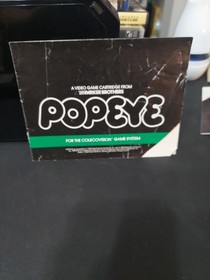 Colecovision Popeye Game w/ Manual 1983 Coleco Tested Works