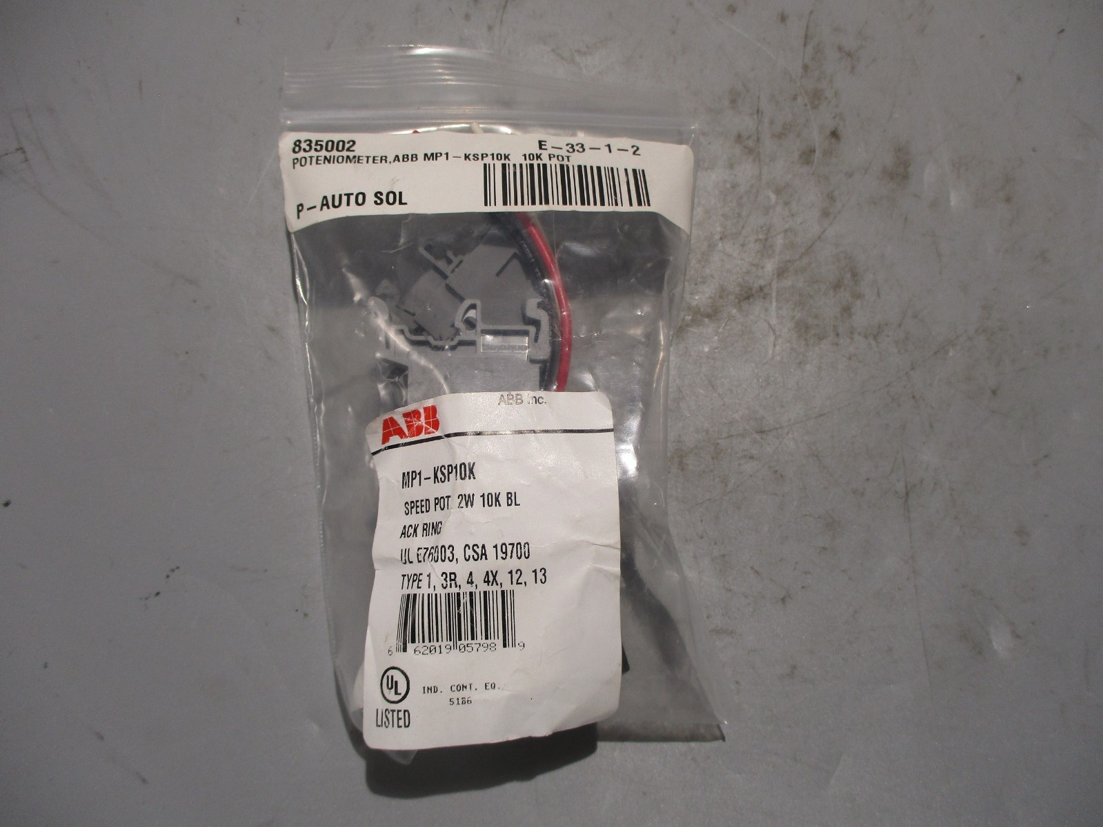 NEW ABB MP1-KSP10K POTENTIOMETER 10K OHMS