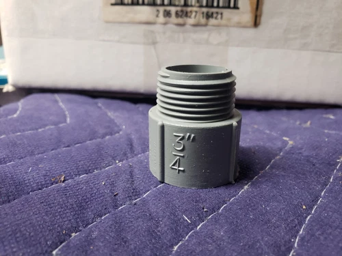 3/4" pvc Terminal Adapter 100pc E943E female slip to male thread Grey Picomo