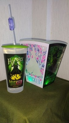 Wicked Movie Cineworld Set Glinda And Elphaba Cups Popcorn Bucket 