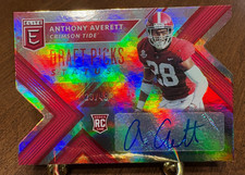 2018 Panini Elite Draft ANTHONY AVERETT Status Red Autograph Auto Albama /49 RC