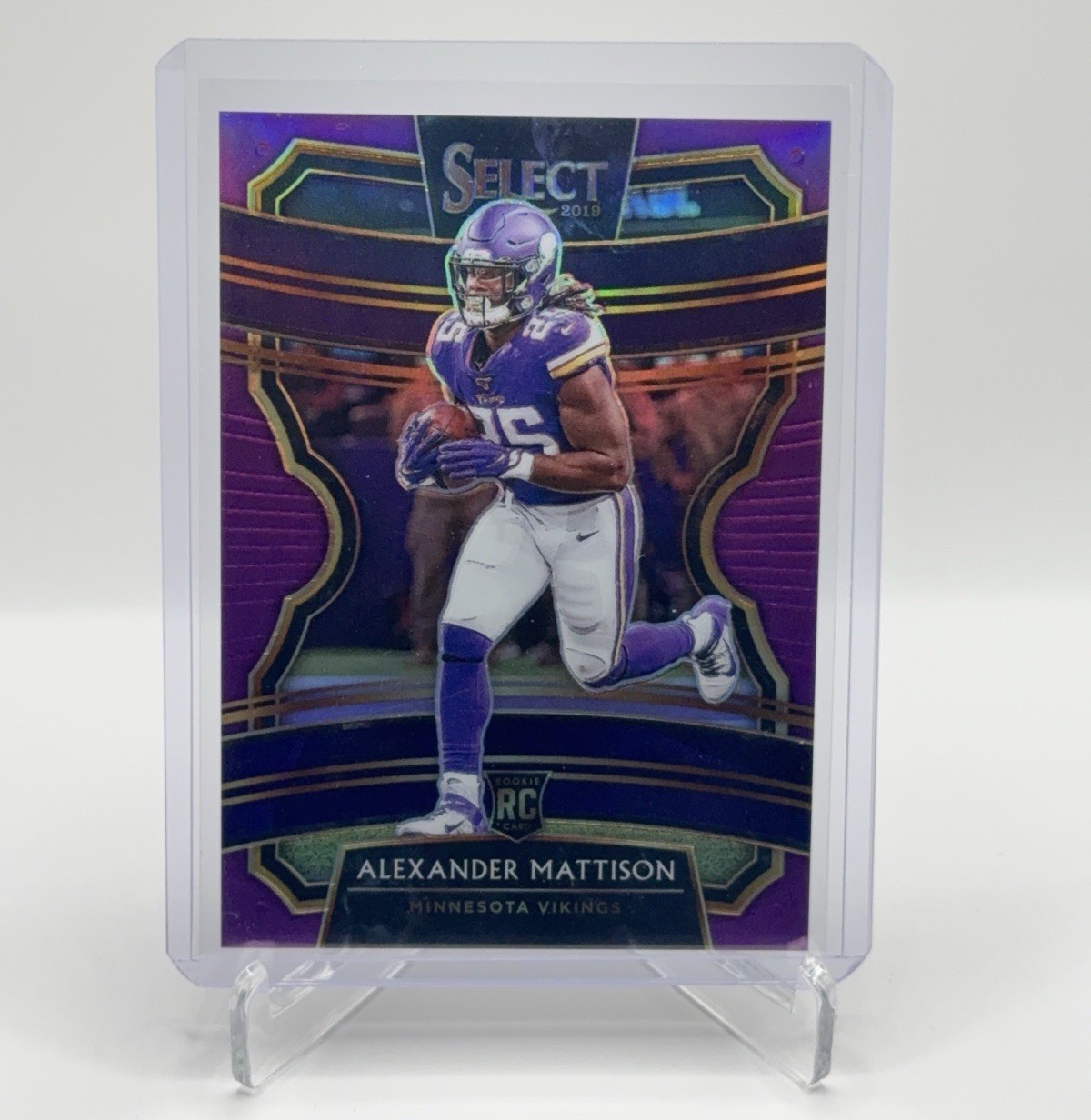 2019 Panini Select - Alexander Mattison #64 Purple Prizm /75 (RC) Vikings