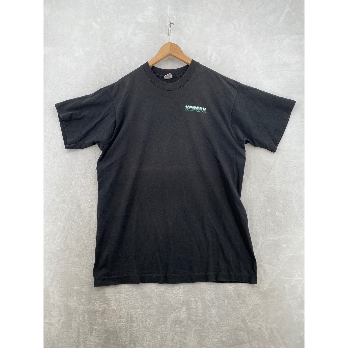Fruit of the Loom Kodiak Tobacco T-Shirt Mens XL Black Vintage 90s