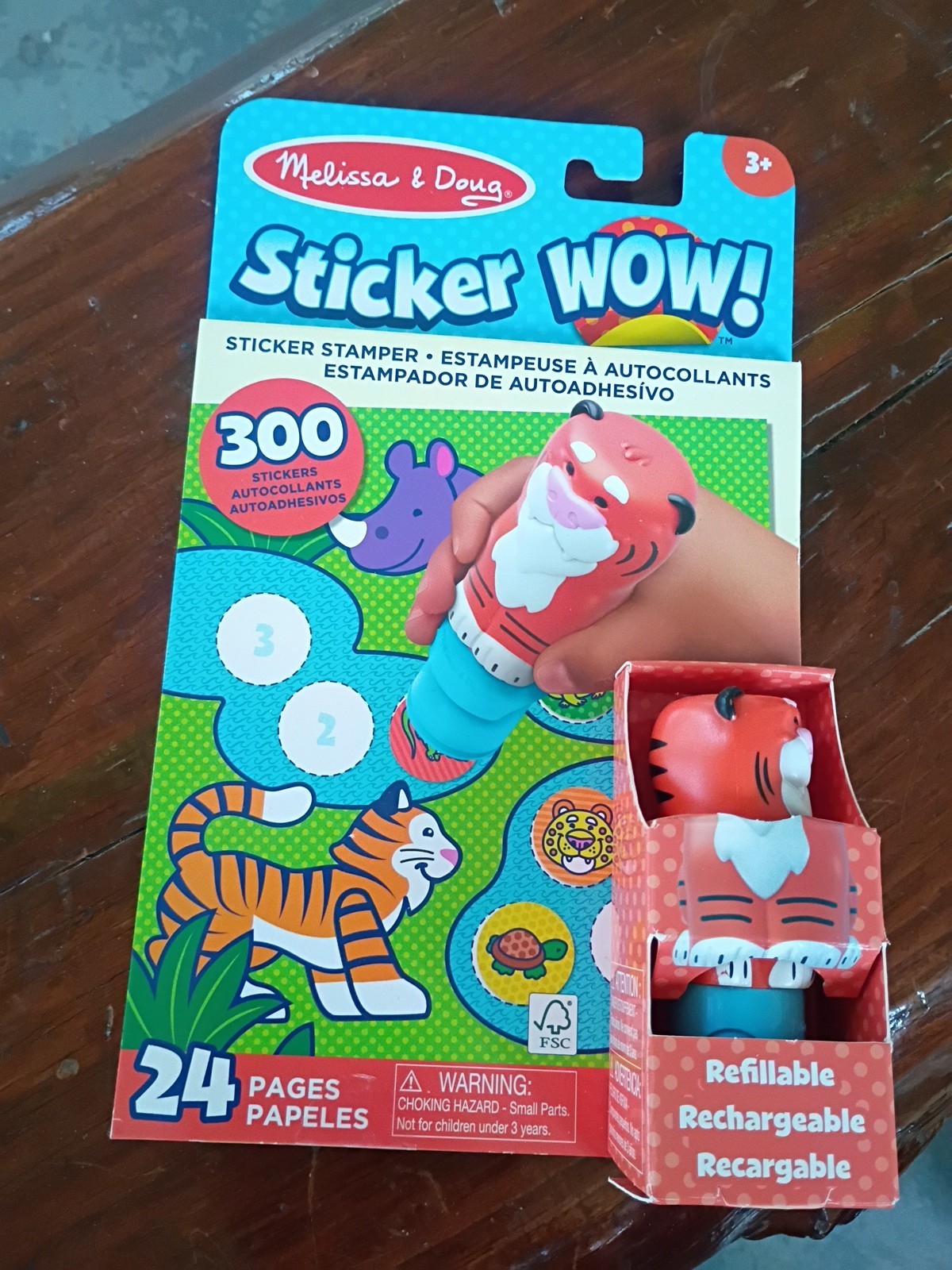 Melissa & Doug Sticker WOW! 24-Page Activity Pad & Sticker Stamper 300 Stickers