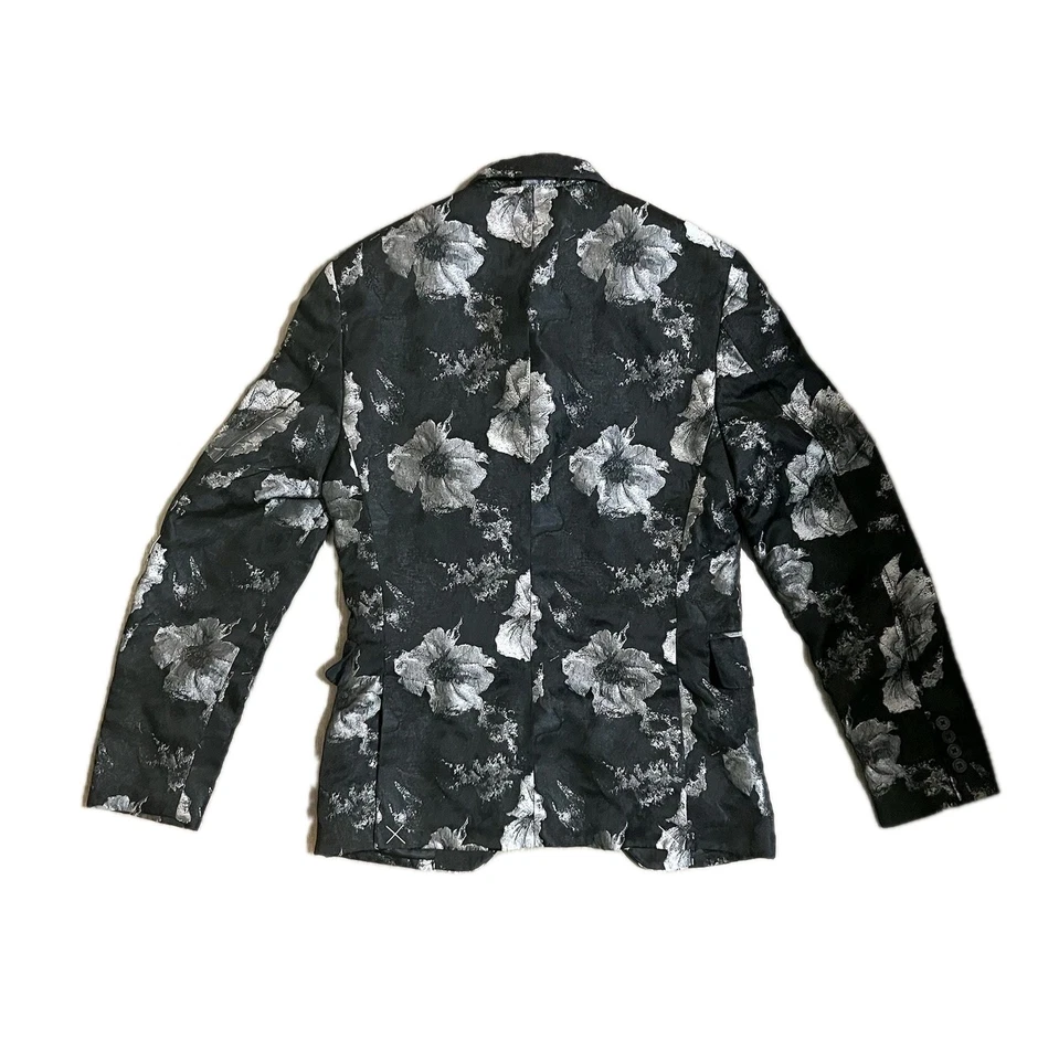 Traje Chaqueta Para Hombre International Concepts XS Negro Plata Floral INC Formal Baile de graduación Foto 2 de 4