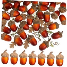 100pcs Artificial Acorns, 1.5 Inch Fake Nuts for Woodland Baby Shower  Shower