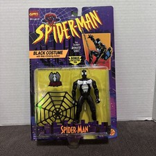 TOY-BIZ MARVEL SPIDER-MAN ANIMATED SERIES BLACK COSTUME  SPIDER-MAN 1994 NIB