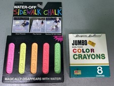 Vintage JUMBO CRAYONS  SIDEWALK CHALK Dreamworks K-Mart 8-Pack  5-Pack