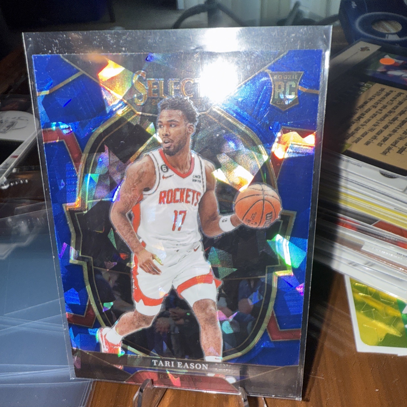 2022-23 Panini Select - Concourse Tari Eason #82 Blue Cracked Ice Prizm (RC)