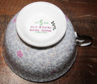Old Royal Teacup Tea Cup & Saucer Gray Chintz Cherry Pink Blossom England — photo 6