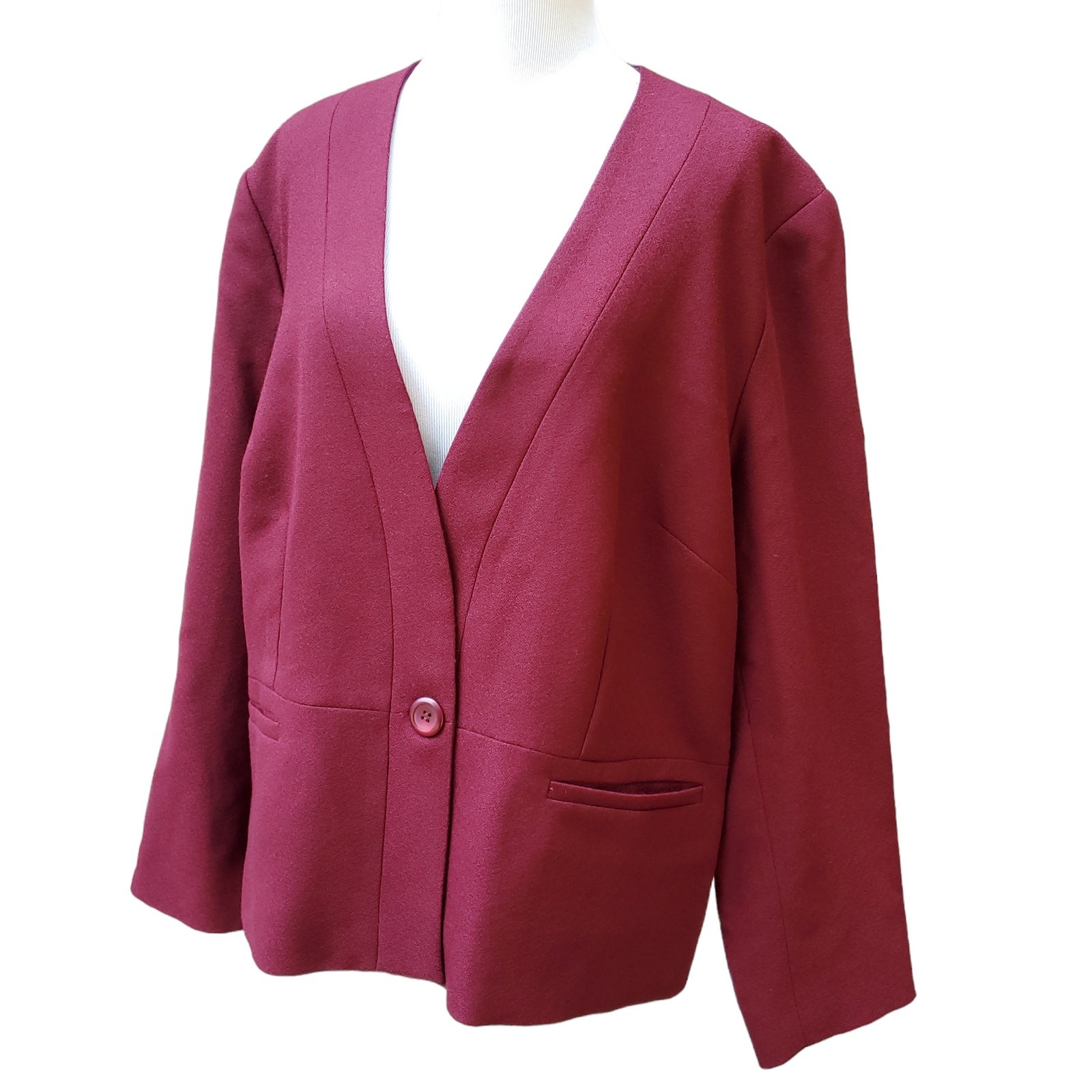 Pendleton Red Virgin Wool Blazer Jacket Women's S… - image 5