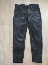 GANG, schwarze glanz Damen Hose, Gr. 29, "Amelie"