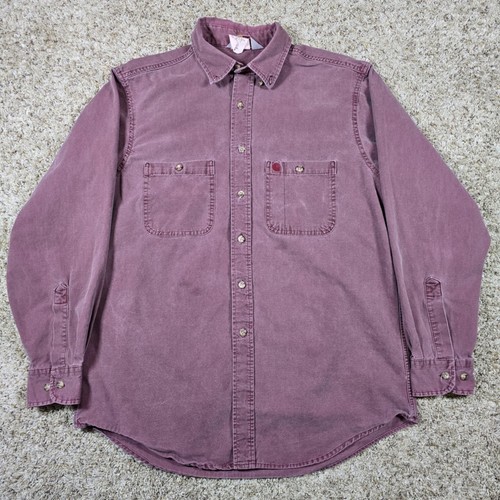 Vintage Carhartt Rugged Outdoor Wear Workwear Button Up Shirt Large
